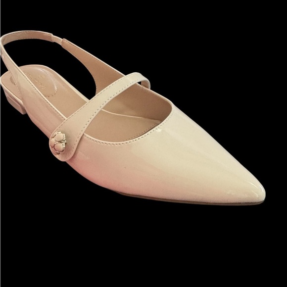 Bandolino Cream Patent Slingback Flats - Picture 3 of 7